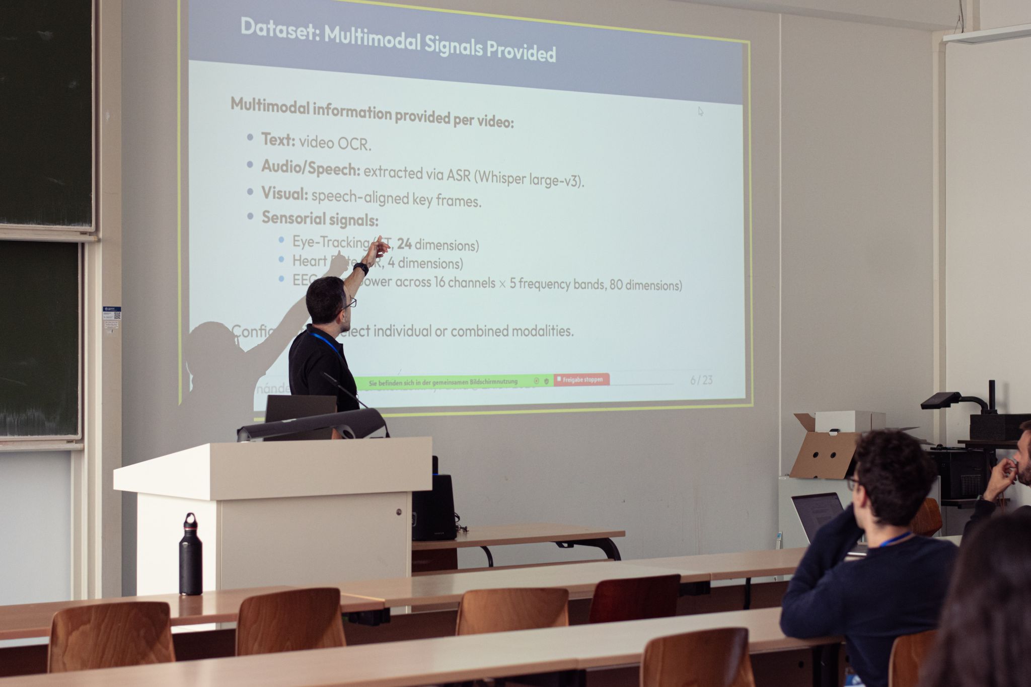 Raúl presenting the poster at CLEF 2026, Jena